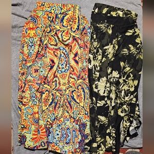 LuLaRoe A-Line Skirts - Multicolor and Black Floral